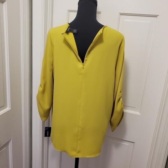 NWT Alfani Warm Olive In Color Blouse Size Medium, Colorful, Business - Picture 6 of 9